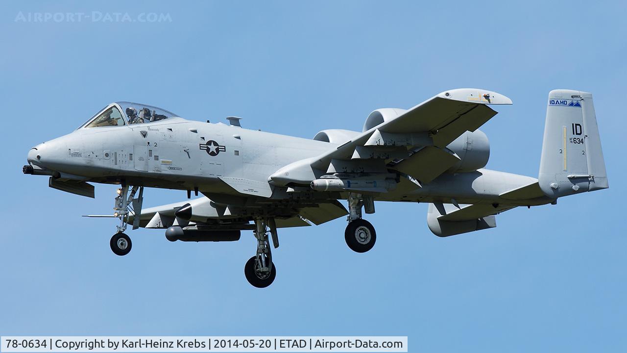 78-0634, 1978 Fairchild Republic A-10C Thunderbolt II C/N A10-0254, US Air Force