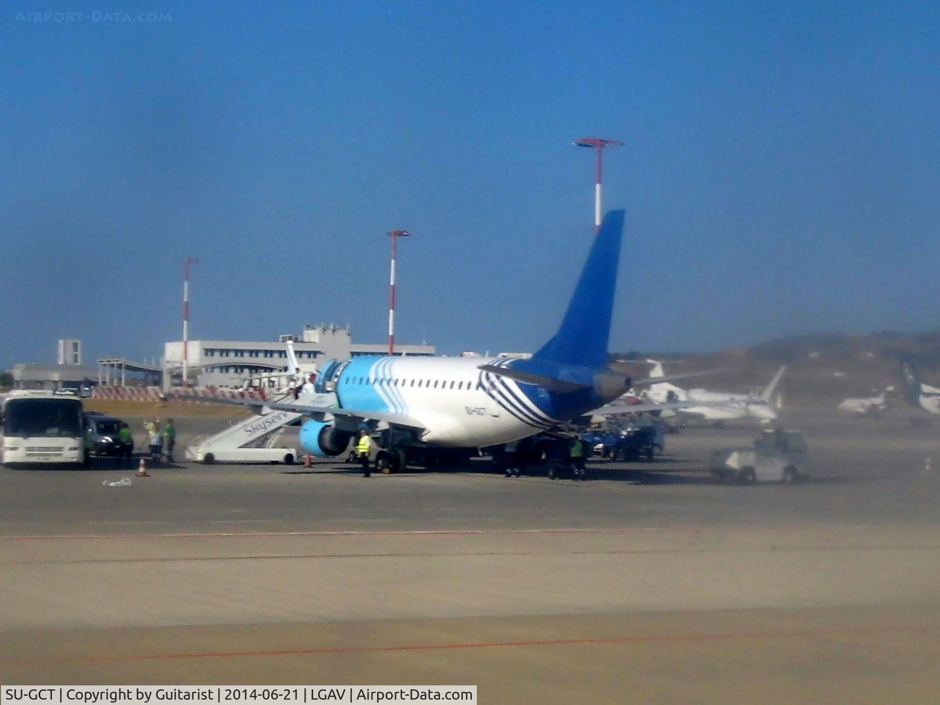 SU-GCT, 2007 Embraer 170LR (ERJ-170-100LR) C/N 17000167, Being prepared for departure.