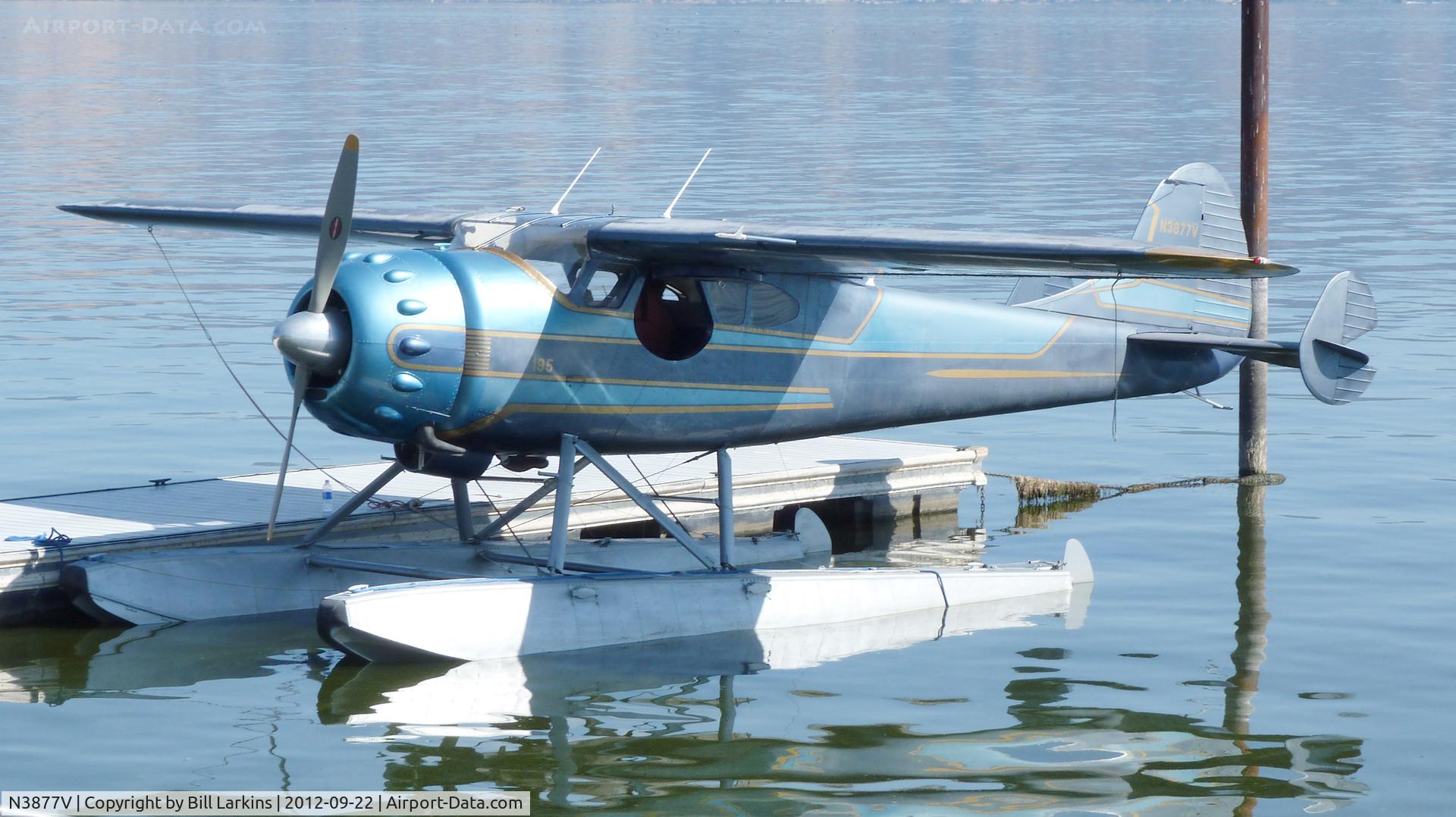 N3877V, 1949 Cessna 195 C/N 7339, Clear Lake, CA