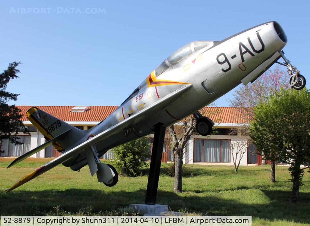 52-8879, 1952 Republic F-84F-46-GK Thunderstreak C/N Not Found 52-8879, Preserved inside Mont-de-Marsan AFB