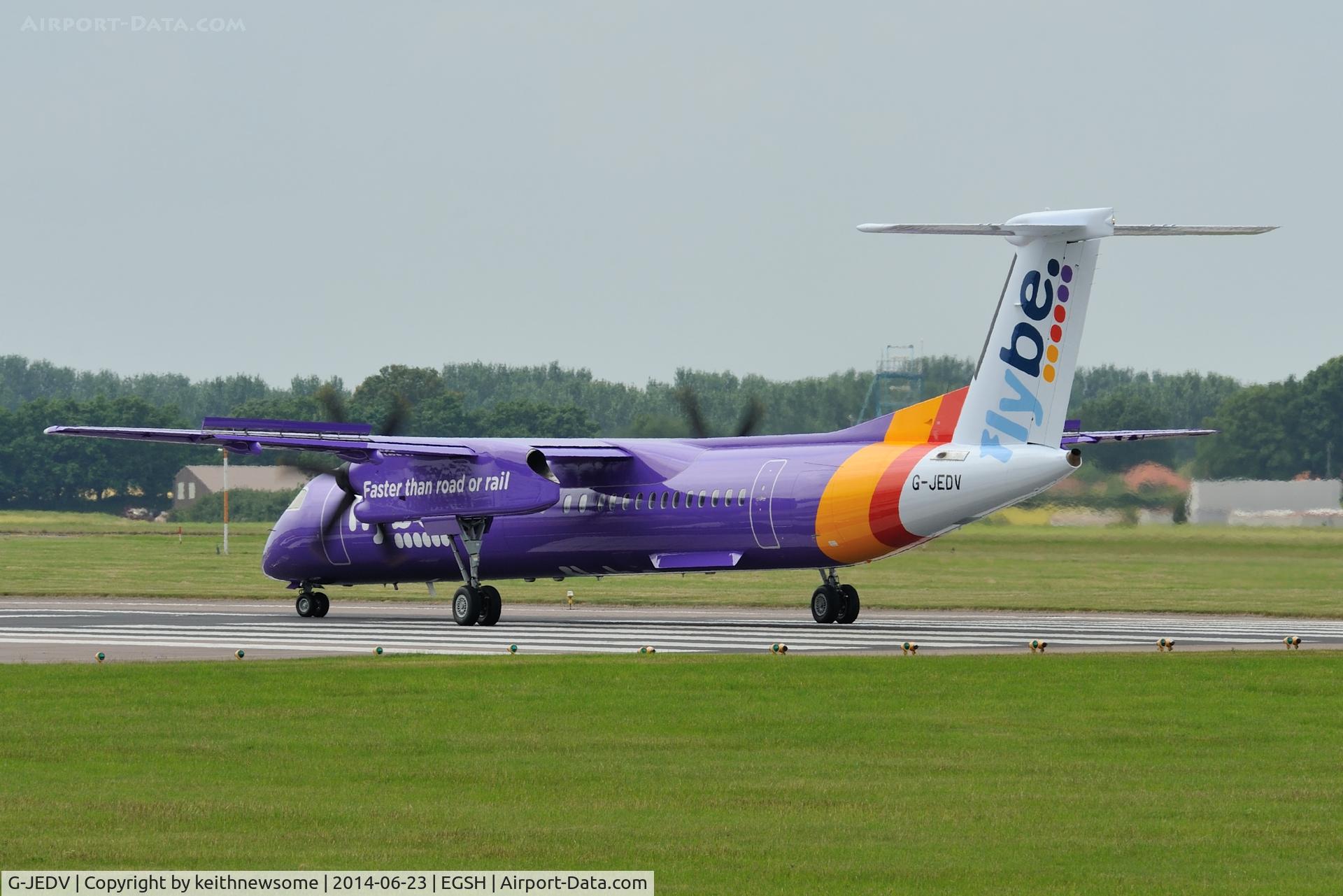 G-JEDV, 2004 De Havilland Canada DHC-8-402Q Dash 8 C/N 4090, New Colour Scheme.