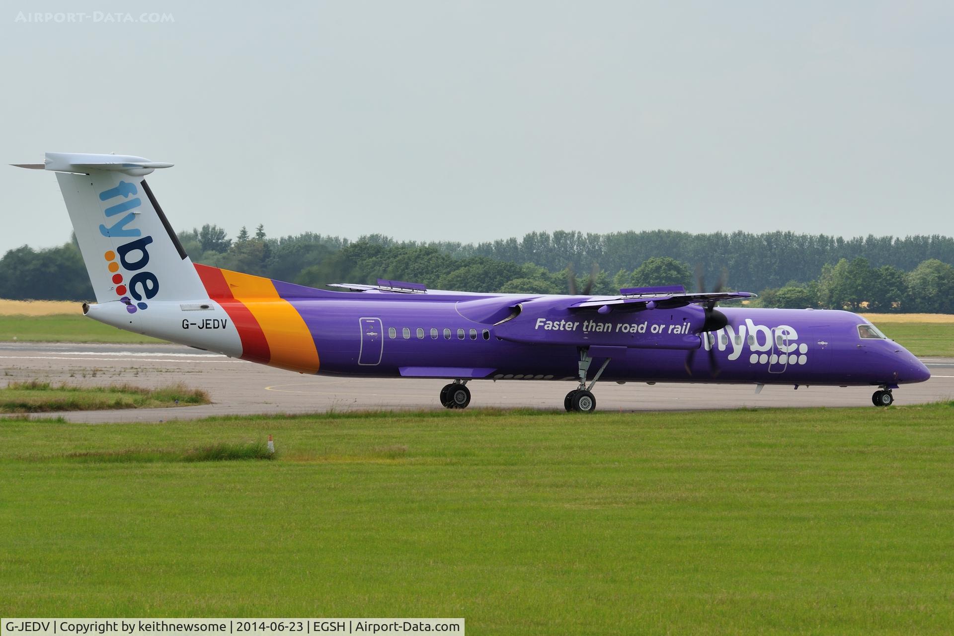 G-JEDV, 2004 De Havilland Canada DHC-8-402Q Dash 8 C/N 4090, New Colour Scheme.