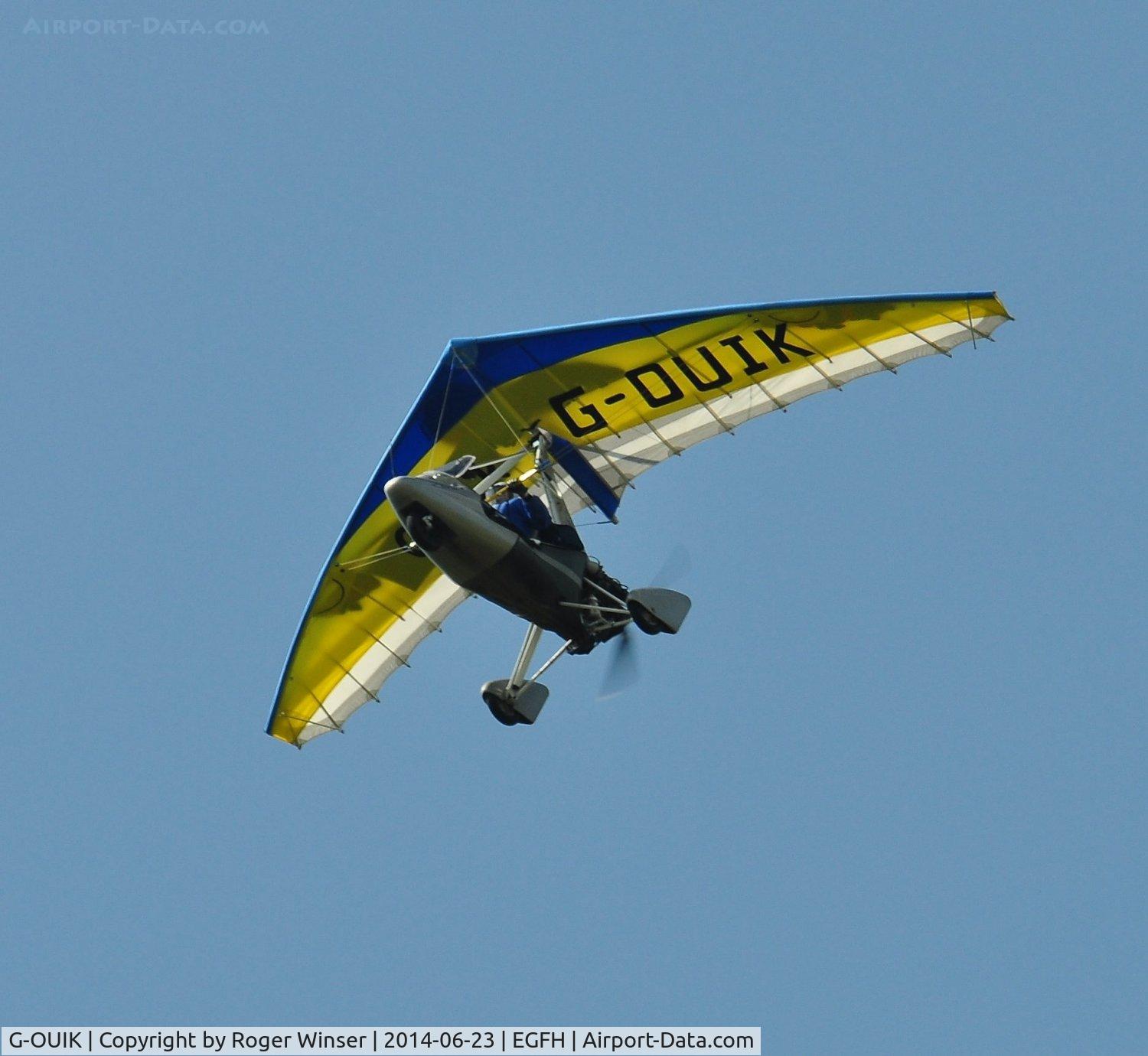 G-OUIK, 2003 Mainair Pegasus Quik C/N 7983, Visiting Quik overhead join.