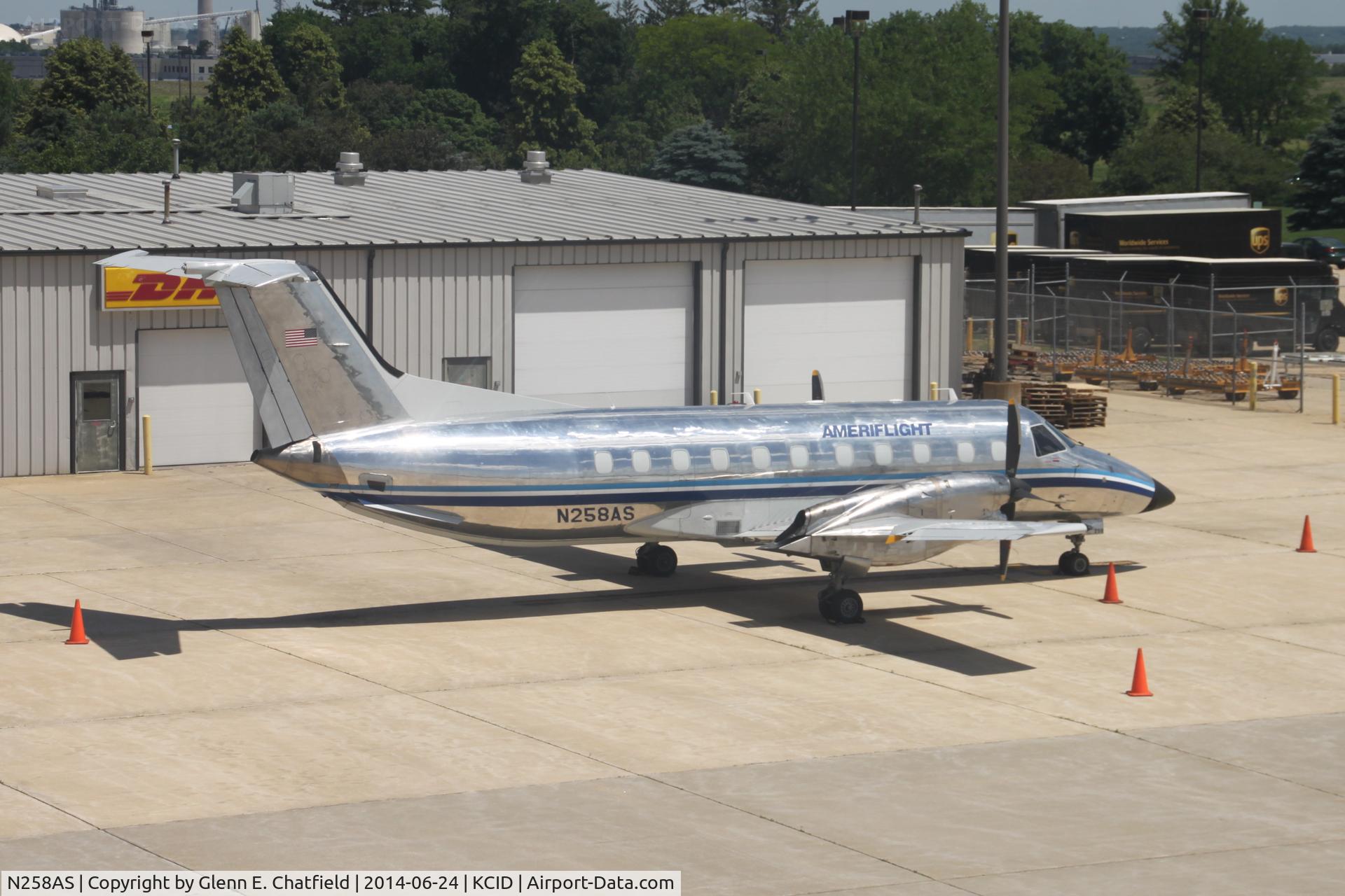 N258AS, 1989 Embraer EMB-120ER Brasilia C/N 120.131, Seen from the control tower