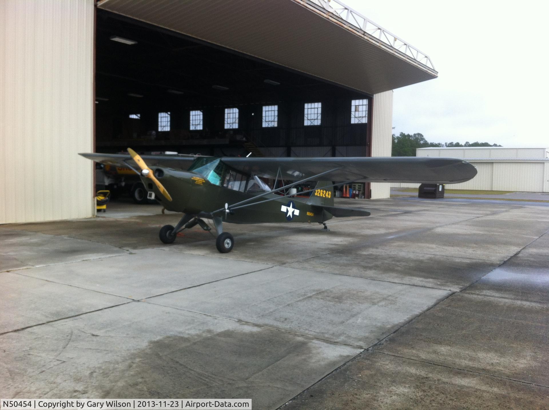 N50454, 1943 Taylorcraft DCO-65 C/N 5555, Ferry flight to HMZ, Thanksgiving 2013 Georgetown, SC