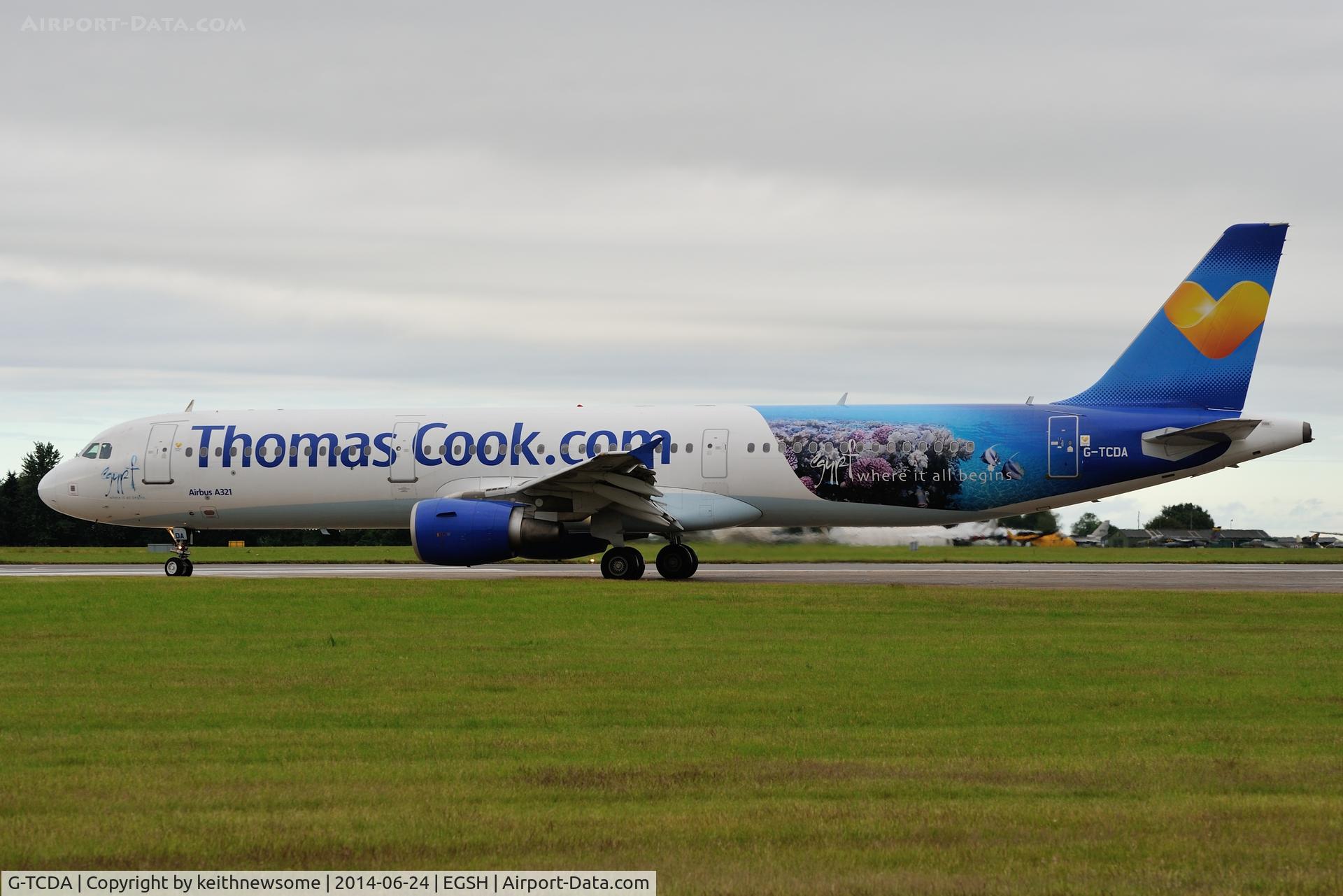 G-TCDA, 2003 Airbus A321-211 C/N 2060, Turning to leave.
