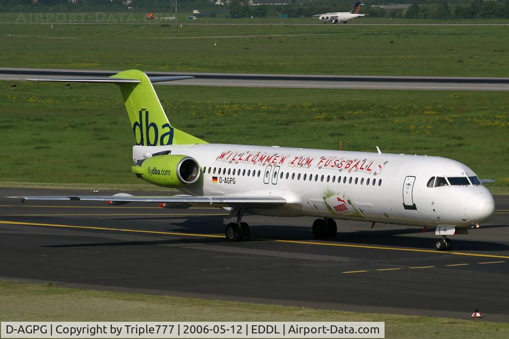 D-AGPG, 1990 Fokker 100 (F-28-0100) C/N 11306, Fokker 100 DBA