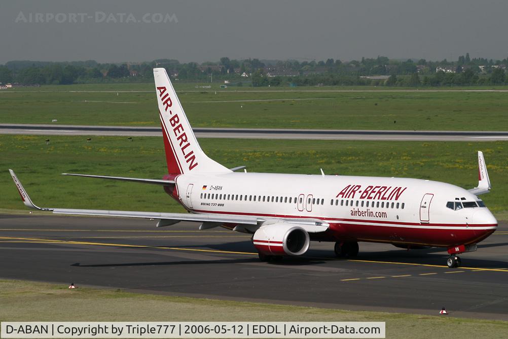 D-ABAN, 1998 Boeing 737-86J C/N 28068, Boeing 737-800 Air Berlin