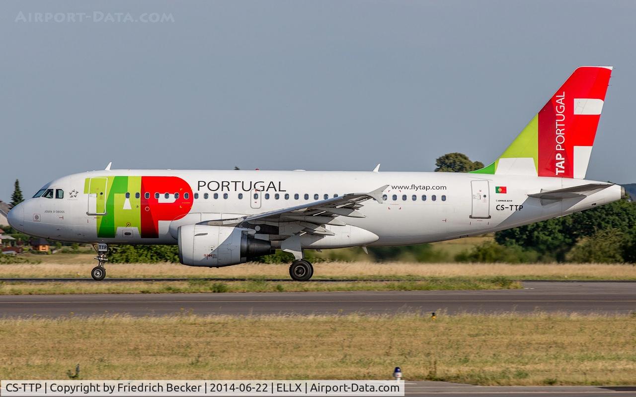 CS-TTP, 2000 Airbus A319-111 C/N 1165, departure via RW06