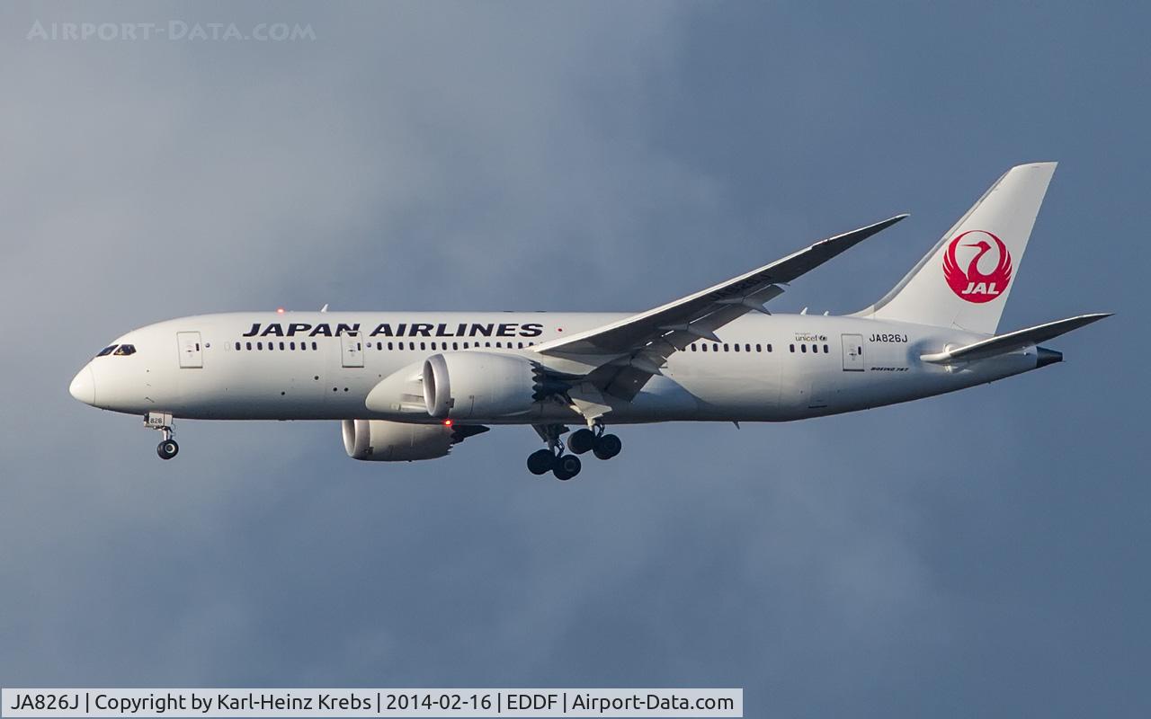 JA826J, 2012 Boeing 787-8 Dreamliner C/N 34836, Dreamliner