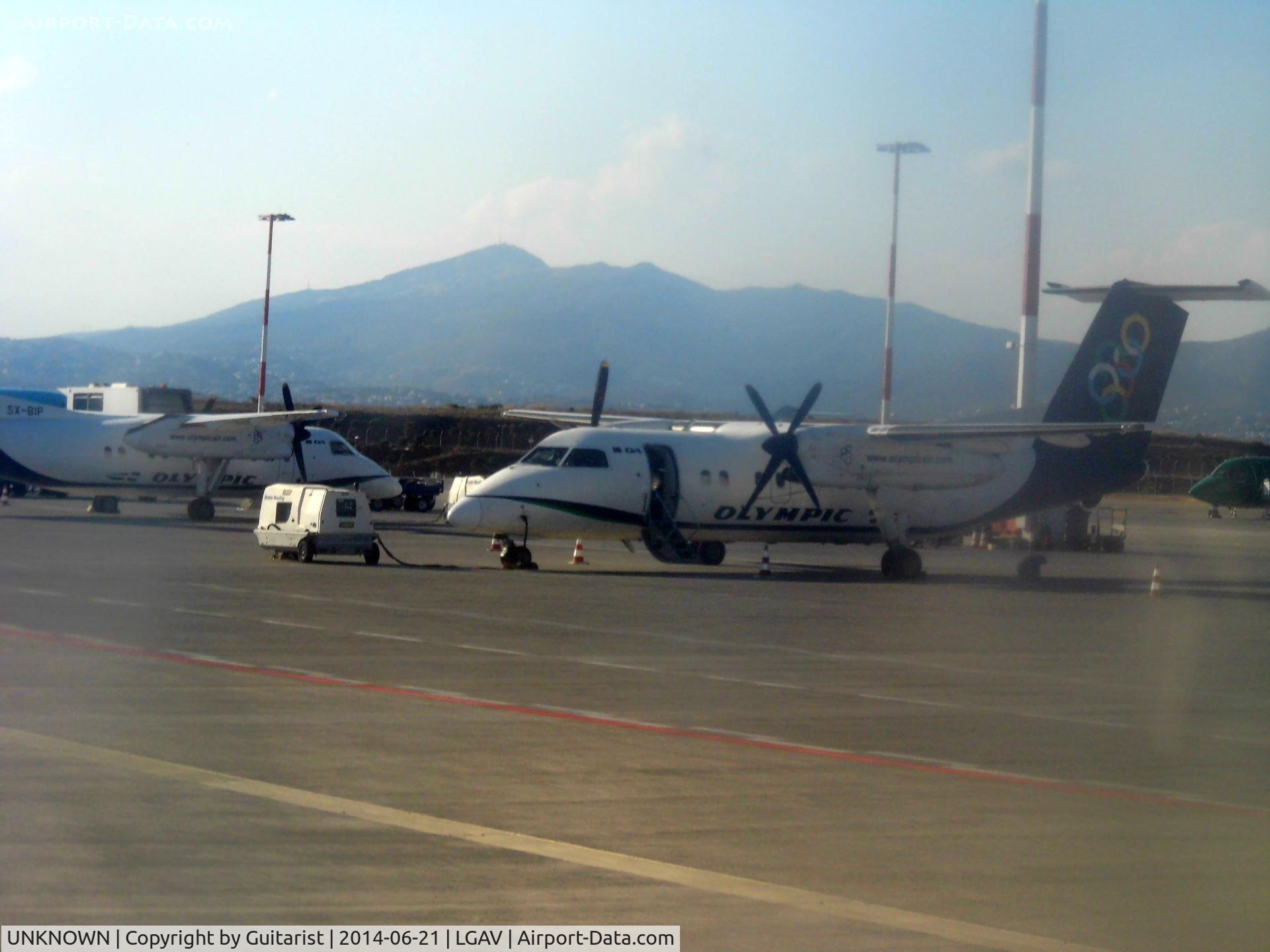 UNKNOWN, Miscellaneous Various C/N unknown, From seat 2A on SX-OBG just before we parked up