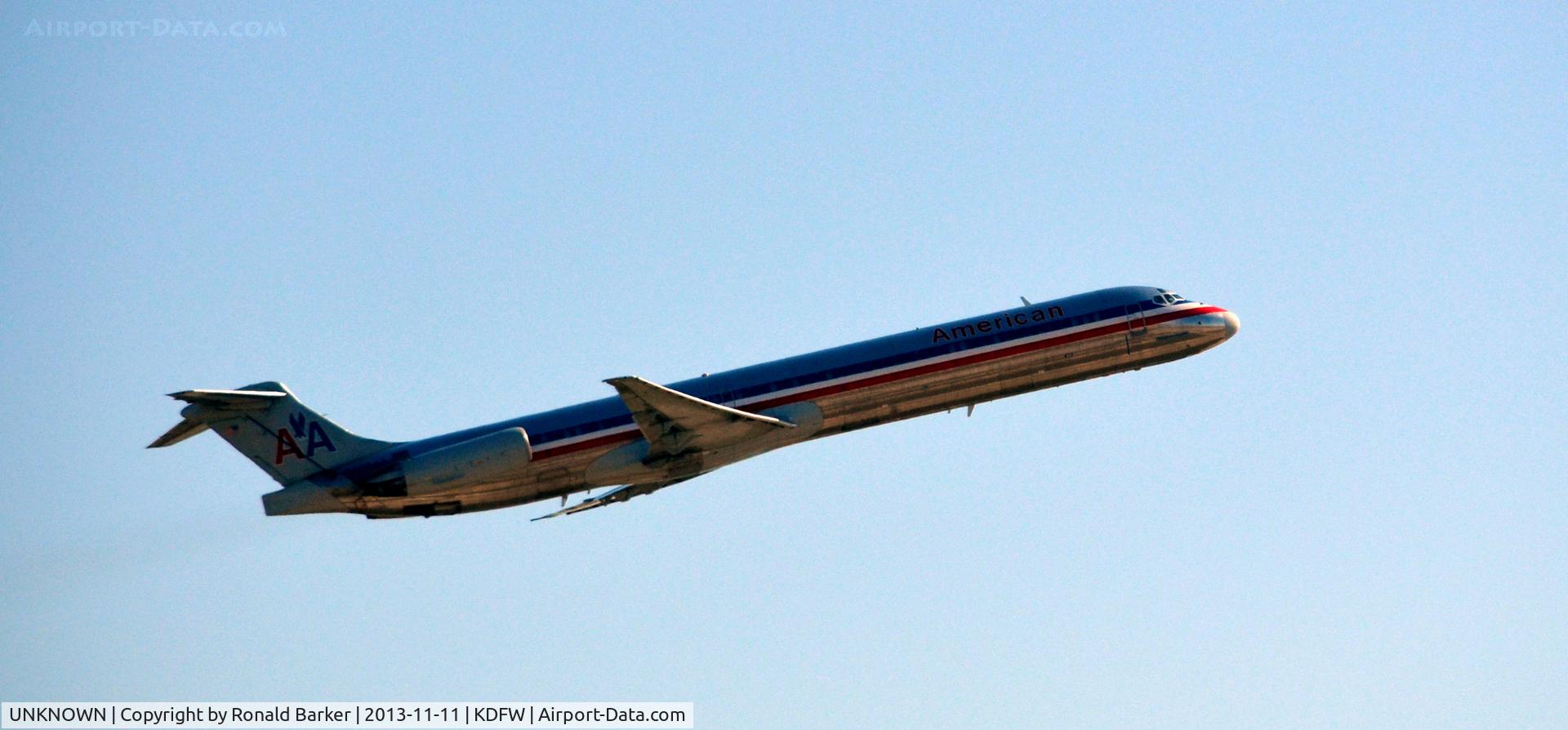 UNKNOWN, McDonnell Douglas MD-80 (DC-9) C/N Unknown, American Airlines MD 82 Departing DFW
