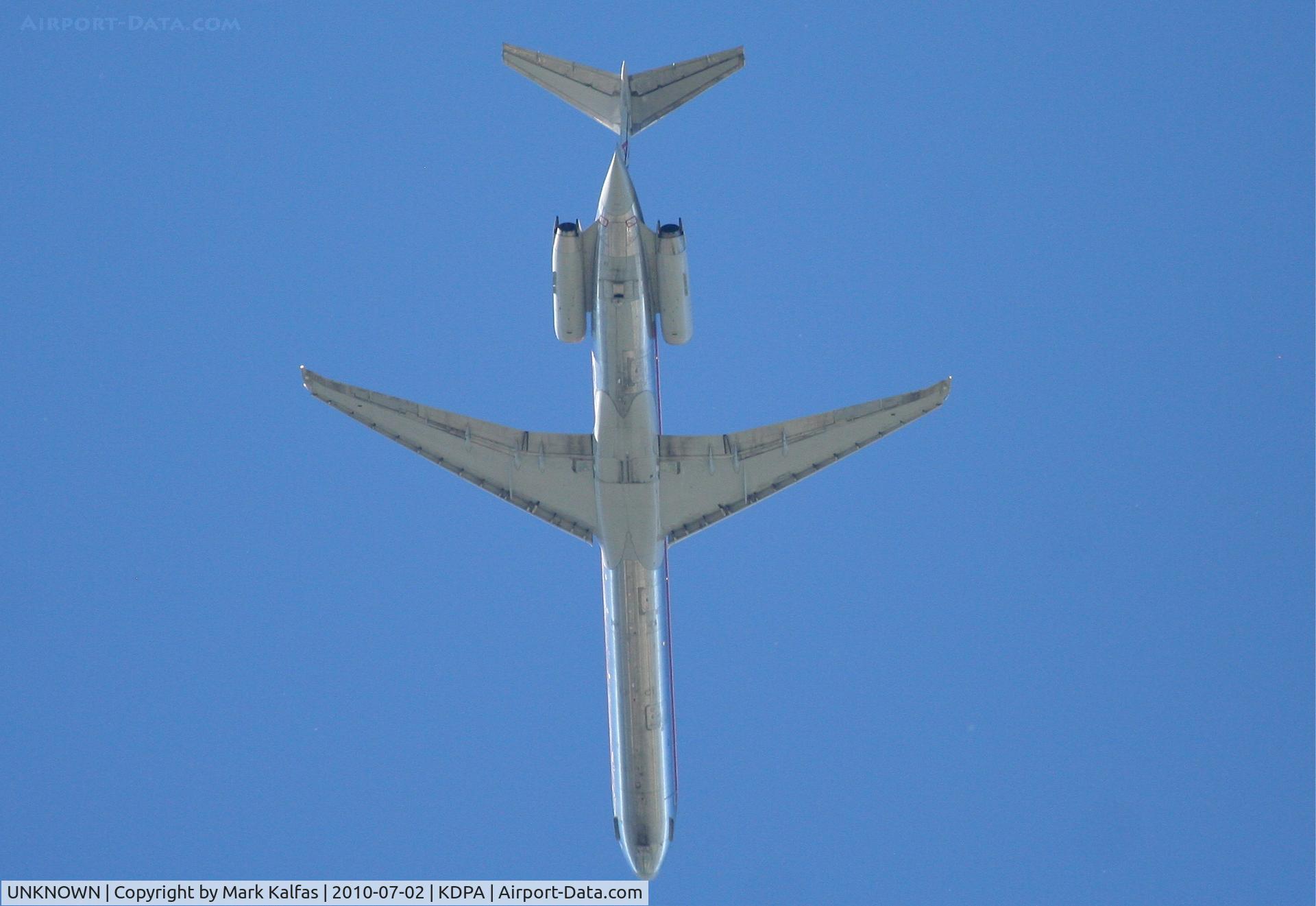 UNKNOWN, McDonnell Douglas MD-80 (DC-9) C/N Unknown, American Airlines MD-82 on base to RWY 10 KORD over KDPA.