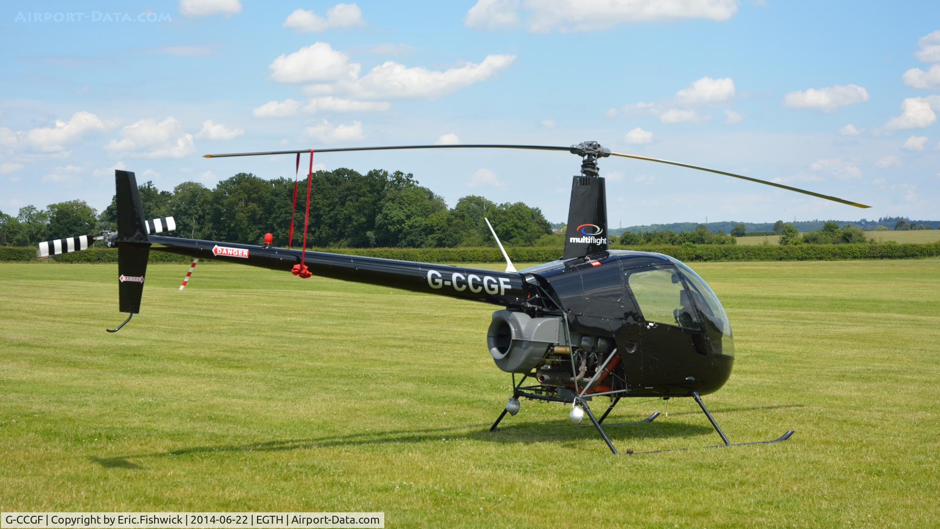G-CCGF, 2003 Robinson R22 Beta C/N 3454, 2. G-CCGF visiting Shuttleworth (Old Warden) Aerodrome.
