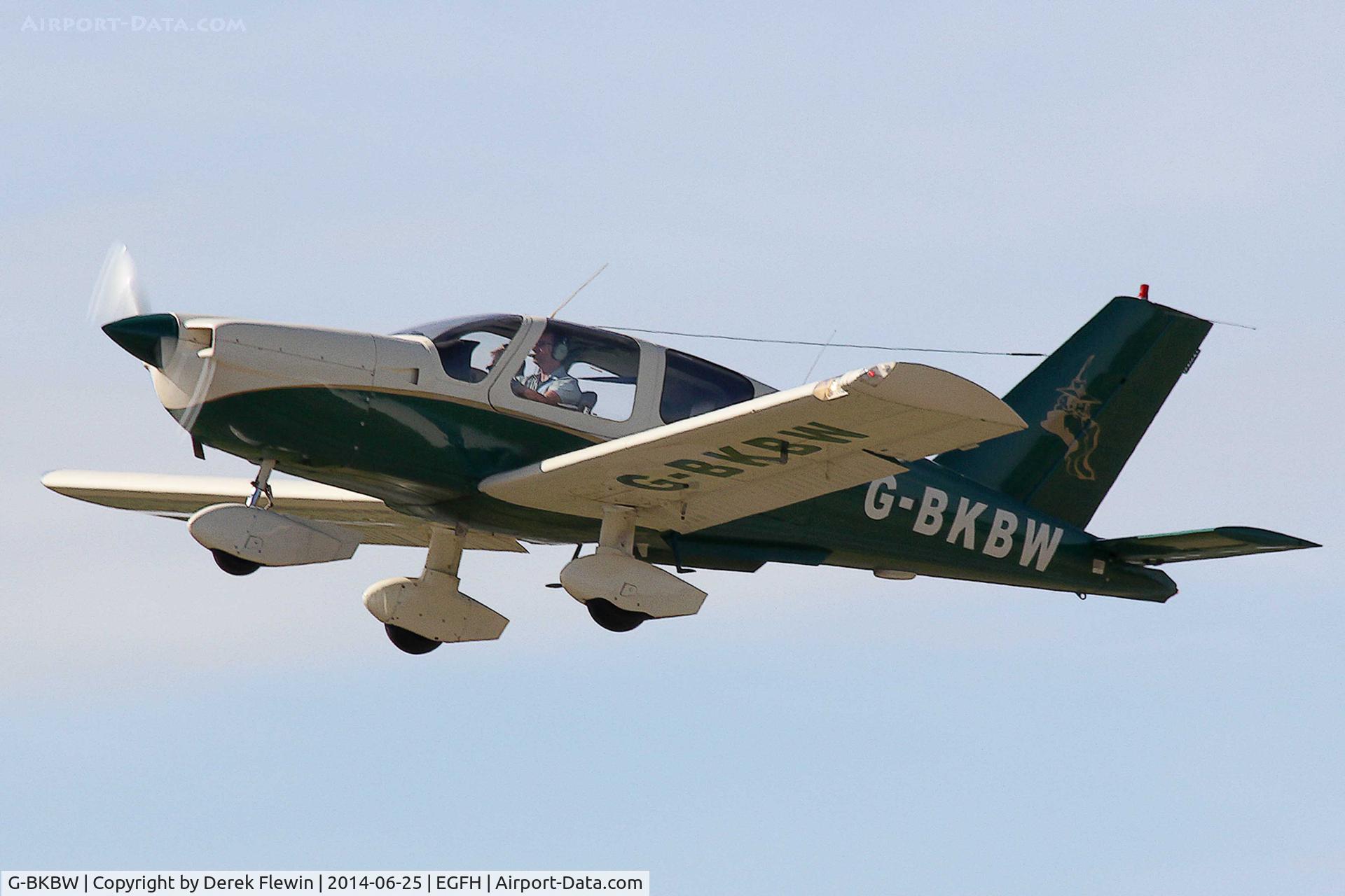 G-BKBW, 1982 Socata TB-10 Tobago C/N 289, Visiting Tobago, Bristol Lulsgate based, seen departing runway 22 at EGFH.
