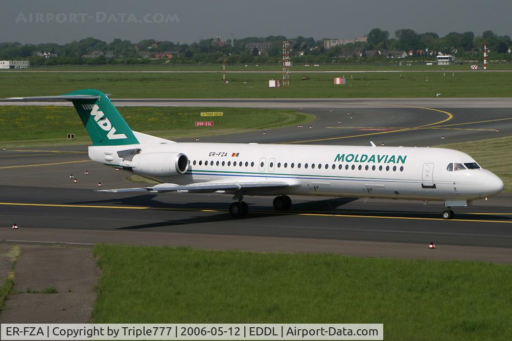 ER-FZA, 1992 Fokker 100 (F-28-0100) C/N 11395, Fokker 100 Moldovian Airlines