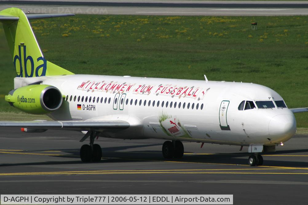 D-AGPH, 1990 Fokker 100 (F-28-0100) C/N 11308, Fokker 100 DBA