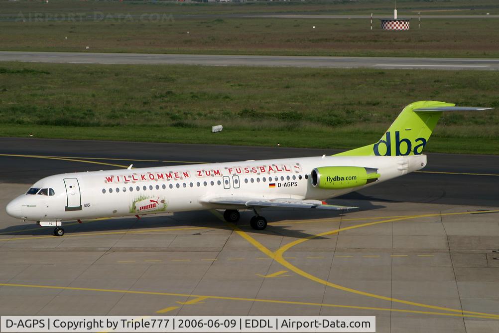 D-AGPS, 1992 Fokker 100 (F-28-0100) C/N 11399, Fokker 100 DBA