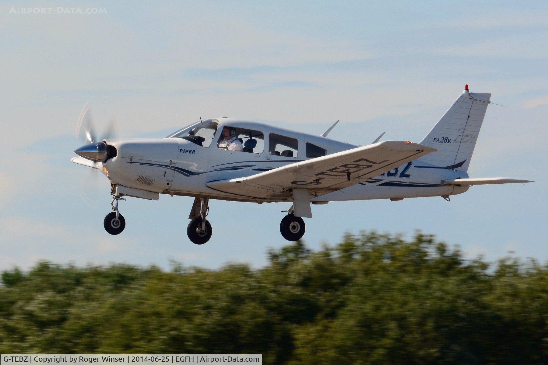 G-TEBZ, 1977 Piper PA-28R-201 Cherokee Arrow III C/N 28R-7737050, Visiting Cherokee Arrow III.