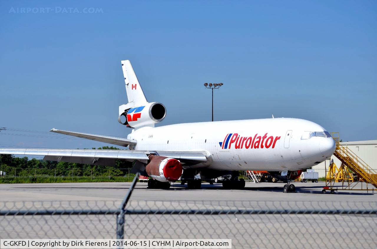 C-GKFD, 1975 McDonnell Douglas DC-10-30F C/N 47928, Parked at the Pulator Facilities ramp.