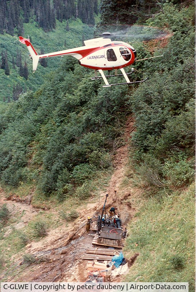 C-GLWE, Hughes 369D C/N 370103D, Northwestern BC summer 1985