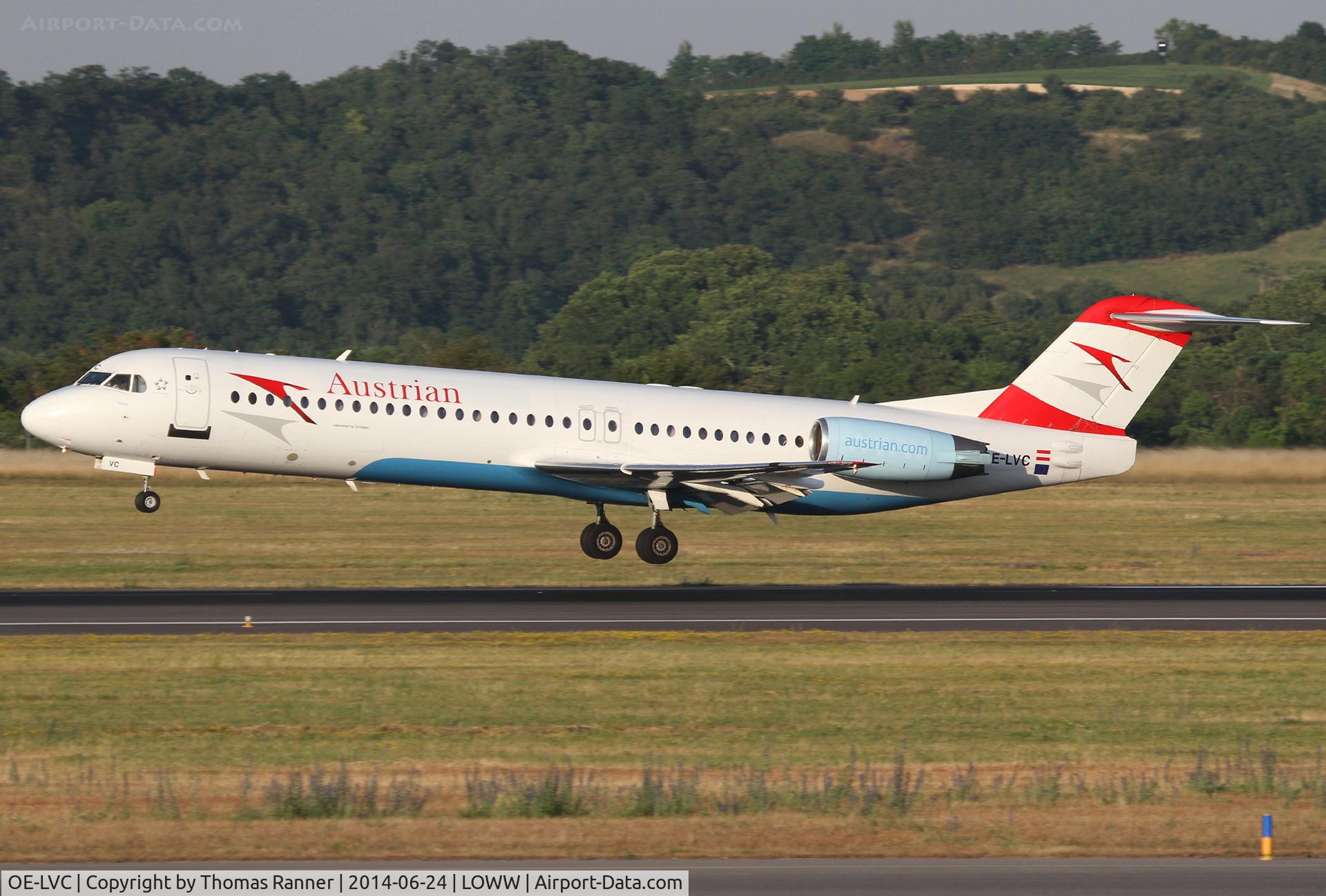OE-LVC, 1993 Fokker 100 (F-28-0100) C/N 11446, Austrian Fokker 100