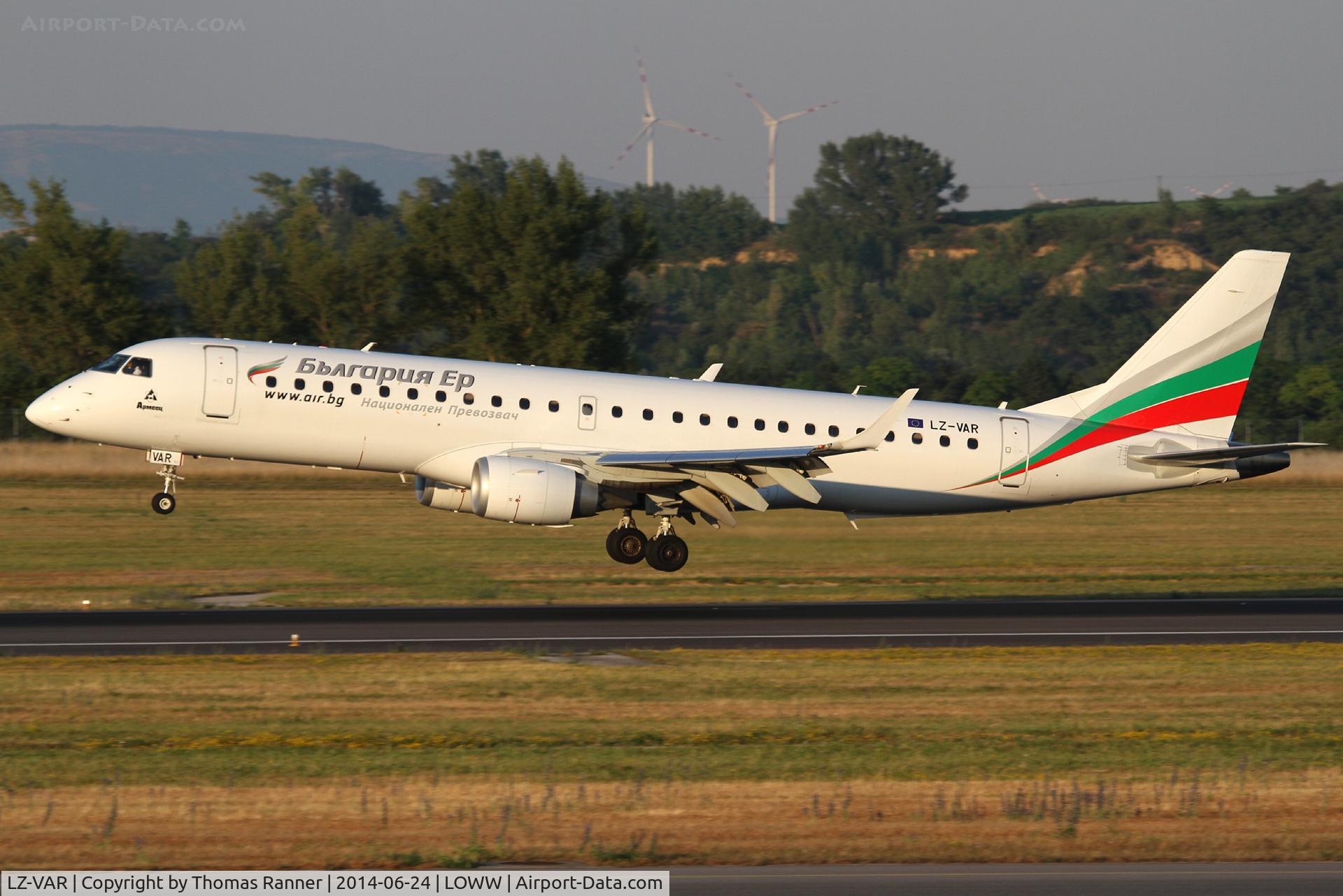 LZ-VAR, 2012 Embraer 190AR (ERJ-190-100IGW) C/N 19000496, Bulgaria Air Emb190