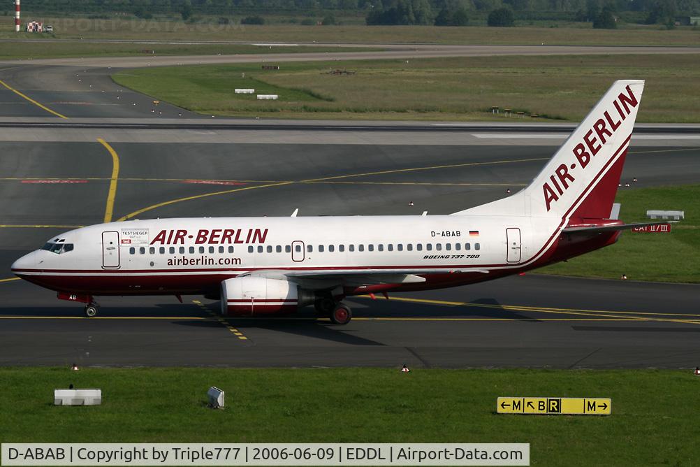 D-ABAB, 2001 Boeing 737-76Q C/N 30277, Boeing 737-700 Air Berlin