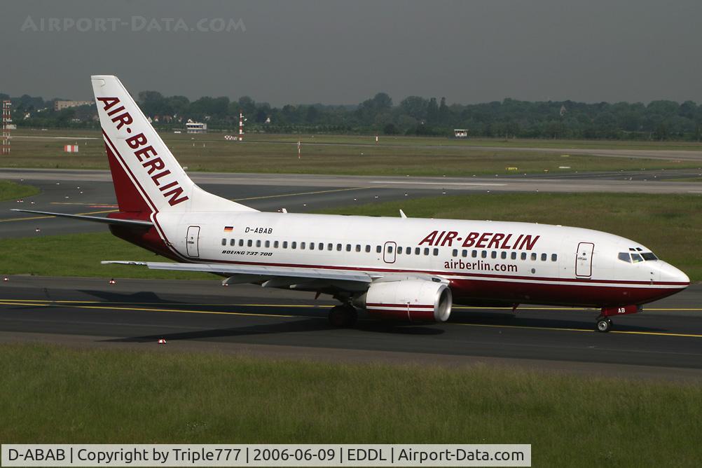 D-ABAB, 2001 Boeing 737-76Q C/N 30277, Boeing 737-700 Air Berlin