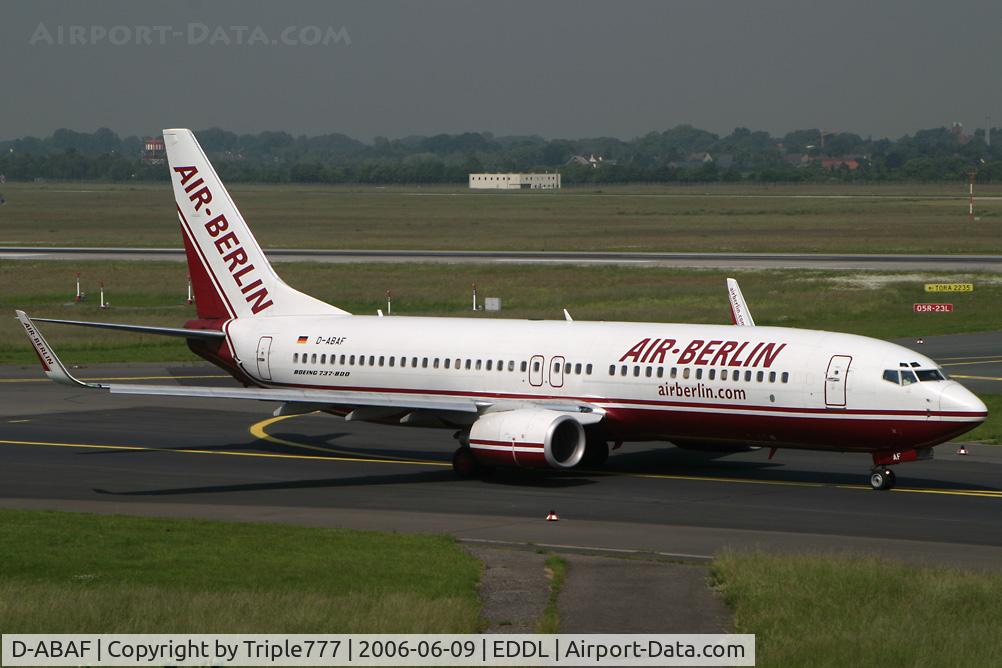 D-ABAF, 2001 Boeing 737-86J C/N 30878, Boeing 737-800 Air Berlin