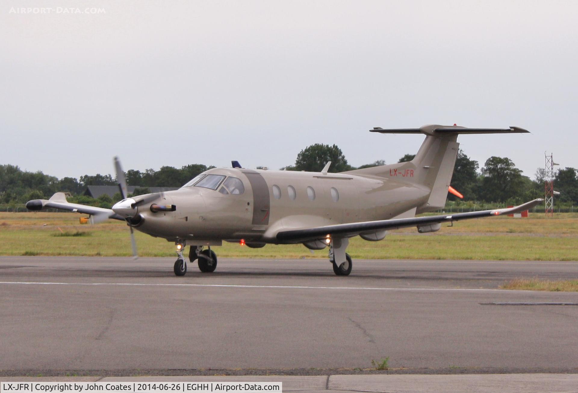 LX-JFR, 2010 Pilatus PC-12/47E C/N 1233, Arriving Pilatus Centre