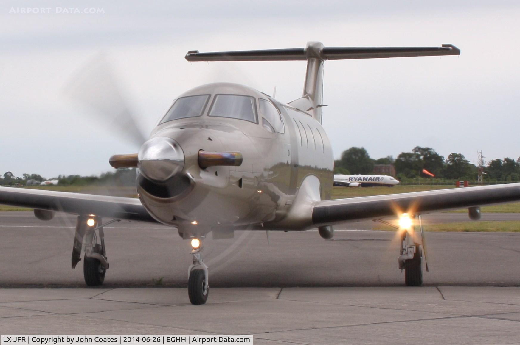 LX-JFR, 2010 Pilatus PC-12/47E C/N 1233, Arriving Pilatus Centre