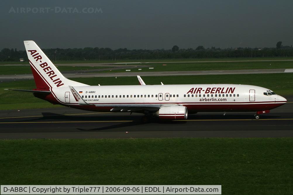 D-ABBC, 2001 Boeing 737-86J C/N 32625, Boeing 737-800 Air Berlin