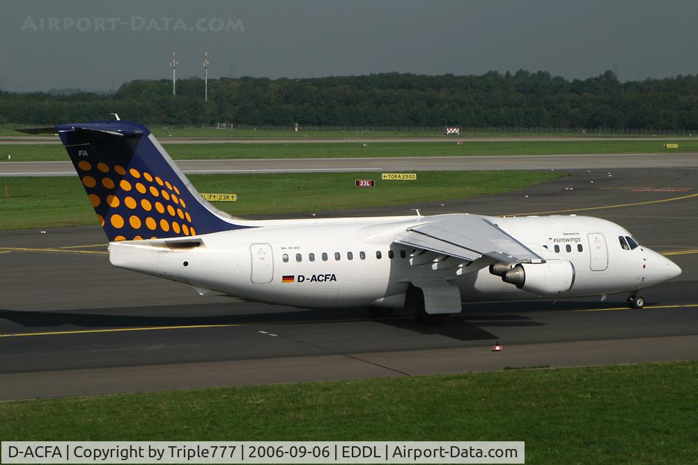 D-ACFA, 1991 British Aerospace BAe.146-200 C/N E2200, BAe146 Eurowings