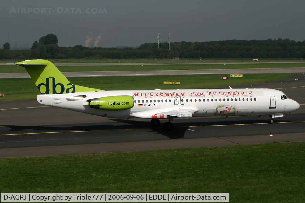 D-AGPJ, 1990 Fokker 100 (F-28-0100) C/N 11312, Fokker 100 DBA