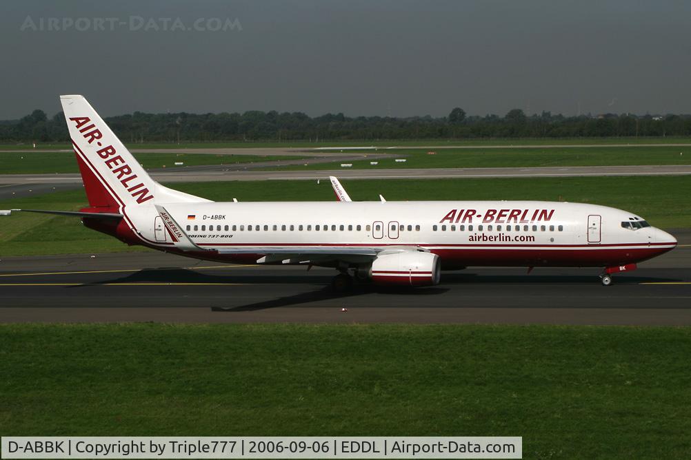 D-ABBK, 2003 Boeing 737-8BK C/N 33013, Boeing 737-800 Air Berlin