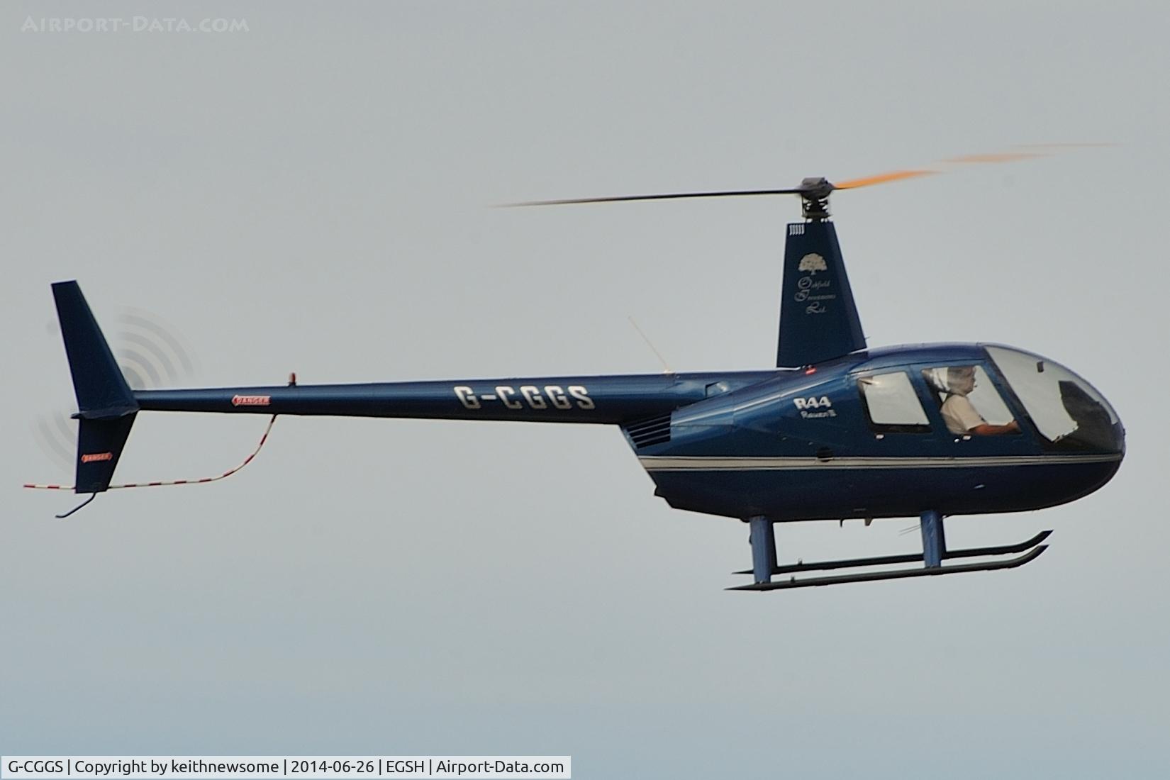 G-CGGS, 2009 Robinson R44 Raven II C/N 12967, Nice Visitor.