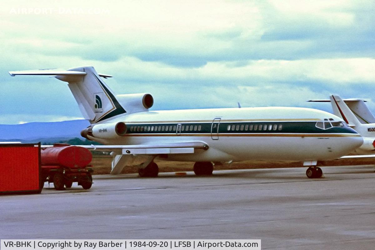 VR-BHK, 1965 Boeing 727-030 C/N 18933, Boeing 727-30 [18933] Basel-Mulhouse~HB 20/09/1984. From a slide.