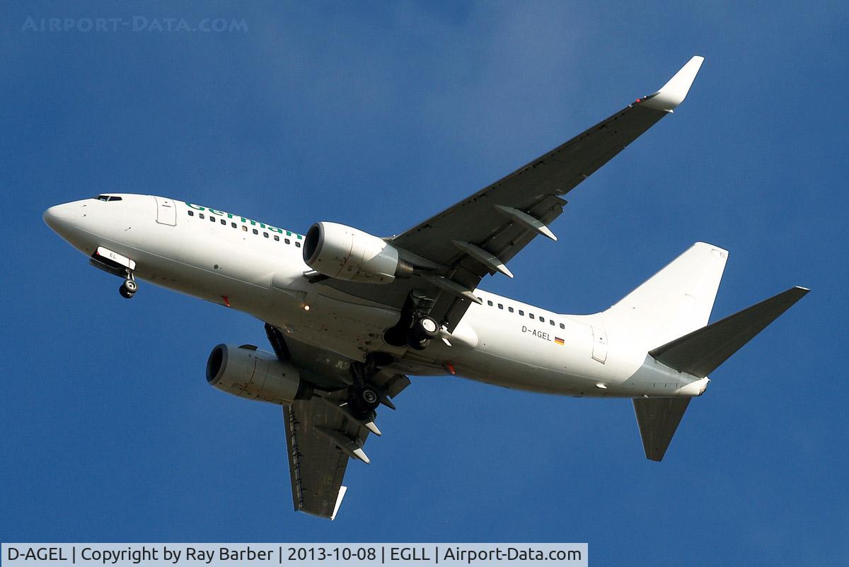 D-AGEL, 1997 Boeing 737-75B C/N 28110, Boeing 737-75B [28110] (Germania) Home~G 08/10/2013. On approach 27R.