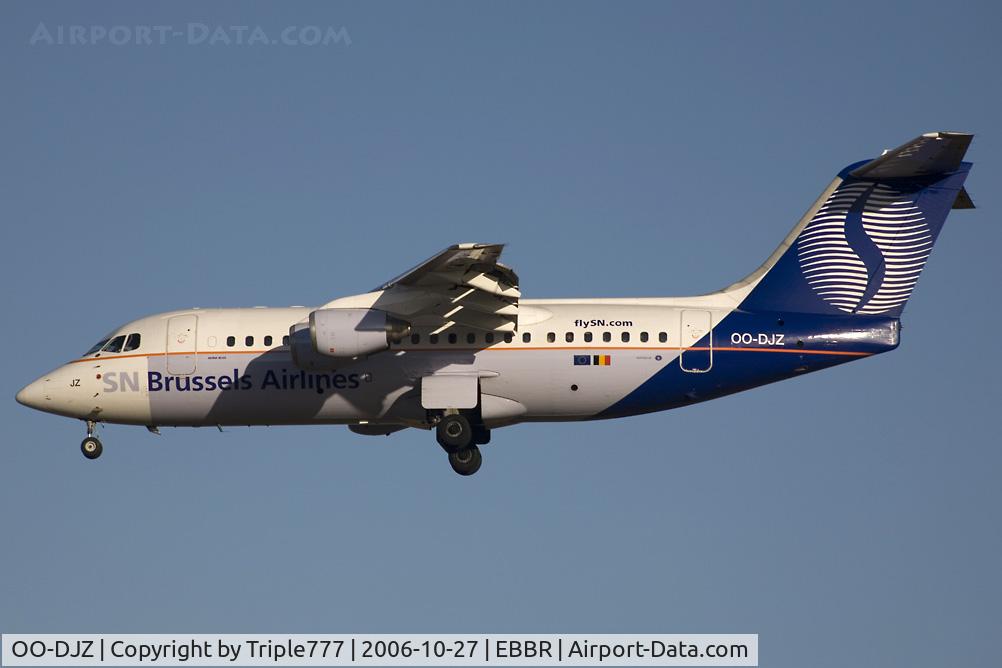 OO-DJZ, 1997 British Aerospace Avro 146-RJ85 C/N E.2305, BAe146 SN Brussels Airlines