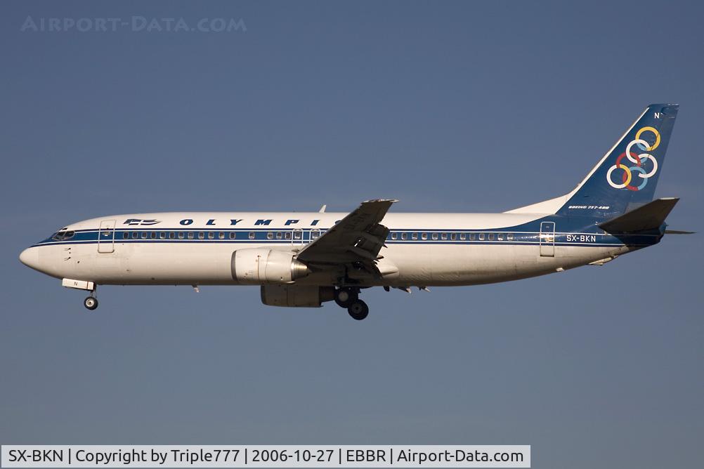 SX-BKN, 1992 Boeing 737-4Q8 C/N 26281/2380, Boeing 737-400 Olympic Airways