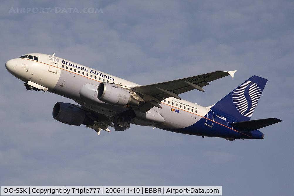 OO-SSK, 2000 Airbus A319-112 C/N 1336, Airbus 319 SN Brussels Airlines