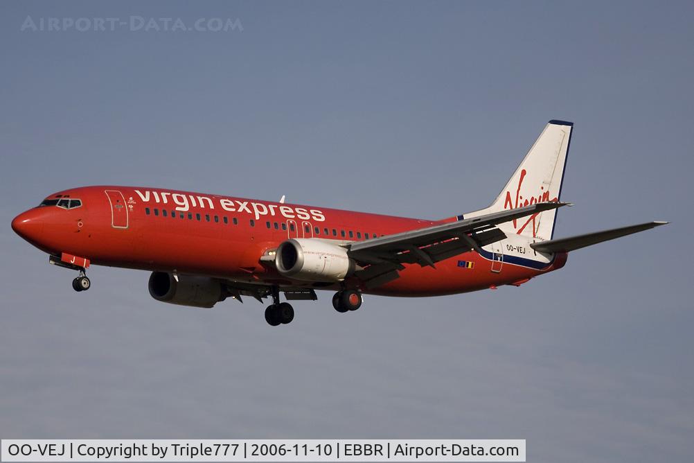 OO-VEJ, 1989 Boeing 737-405 C/N 24271, Boeing 737-400 Virgin Express