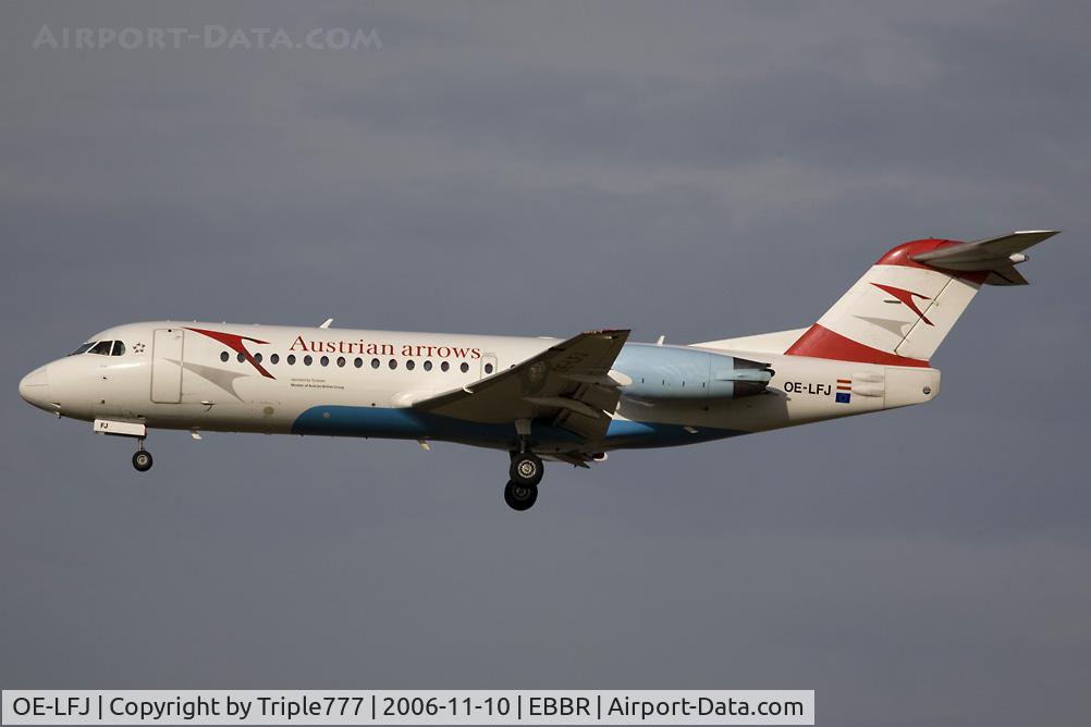 OE-LFJ, 1995 Fokker 70 (F-28-0070) C/N 11532, Fokker 70 Austrian Arrows