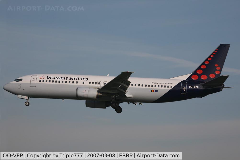 OO-VEP, 1996 Boeing 737-43Q C/N 28489, Boeing 737-400 Brussels Airlines