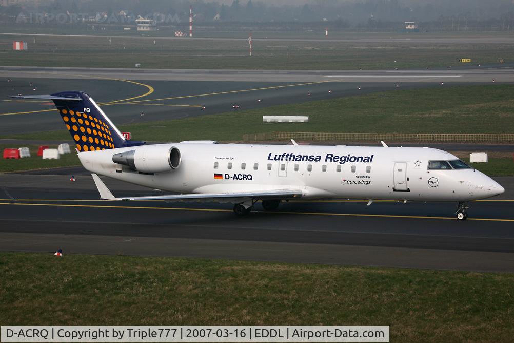 D-ACRQ, 2002 Canadair CRJ-200LR (CL-600-2B19) C/N 7629, Canadair RJ-200ER Lufthansa Regional