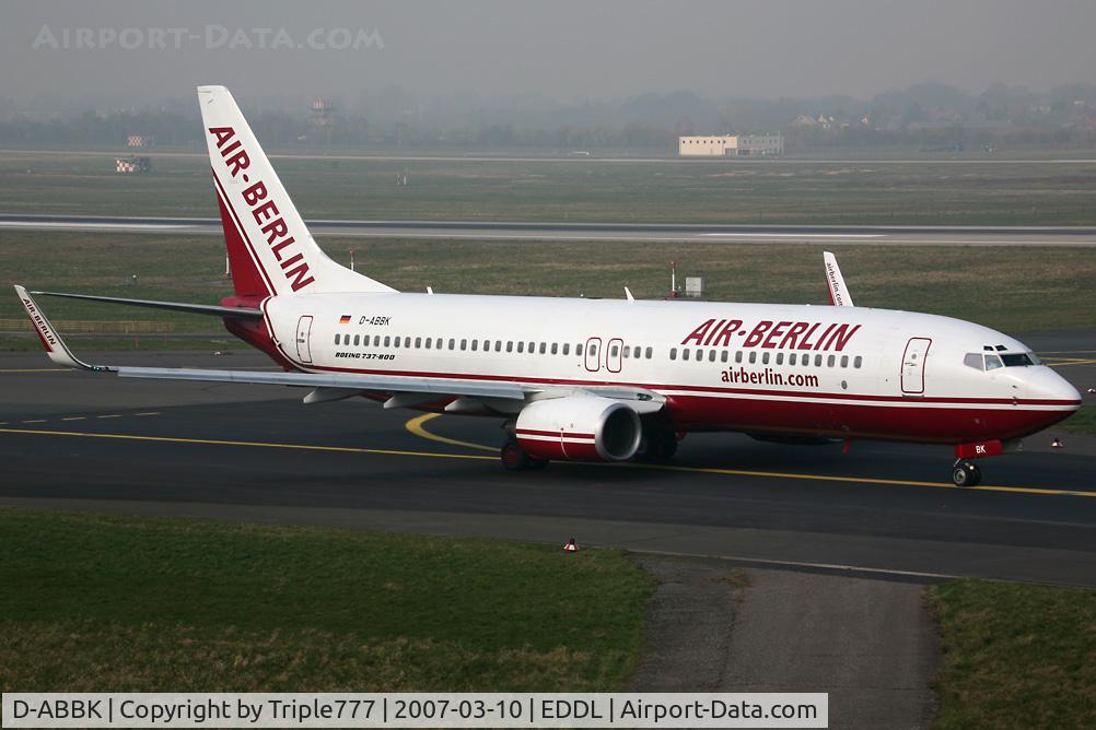 D-ABBK, 2003 Boeing 737-8BK C/N 33013, Boeing 737-800 Air Berlin
