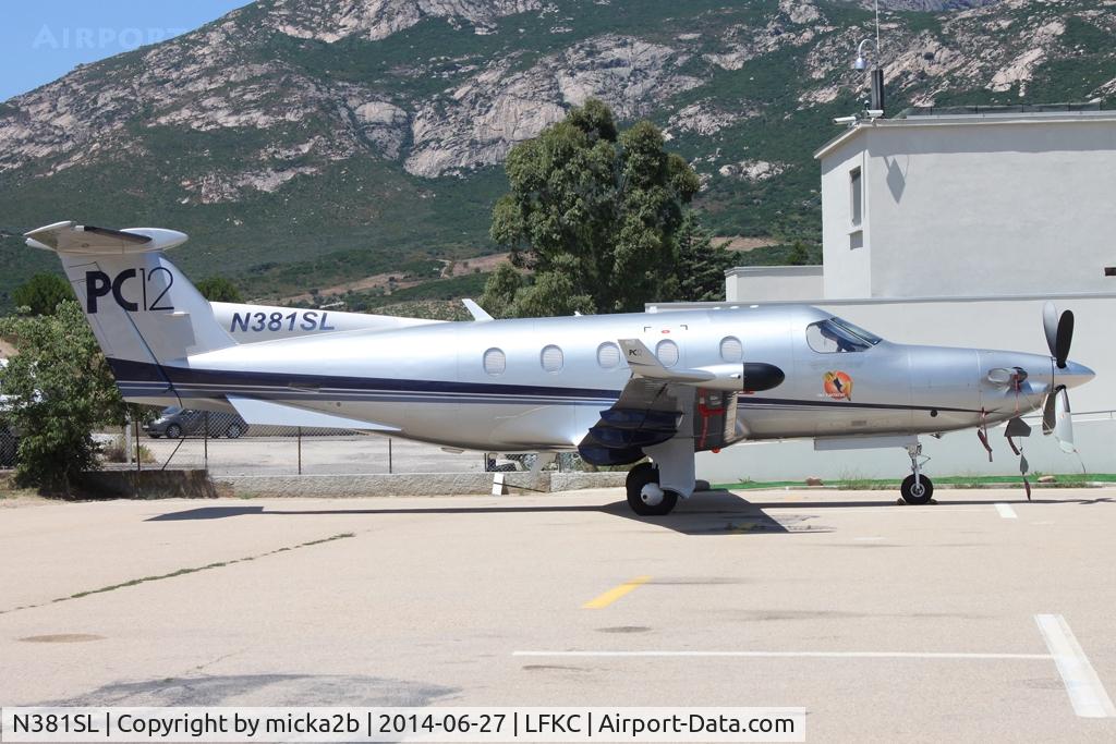 N381SL, 2001 Pilatus PC-12/45 C/N 381, Parked
