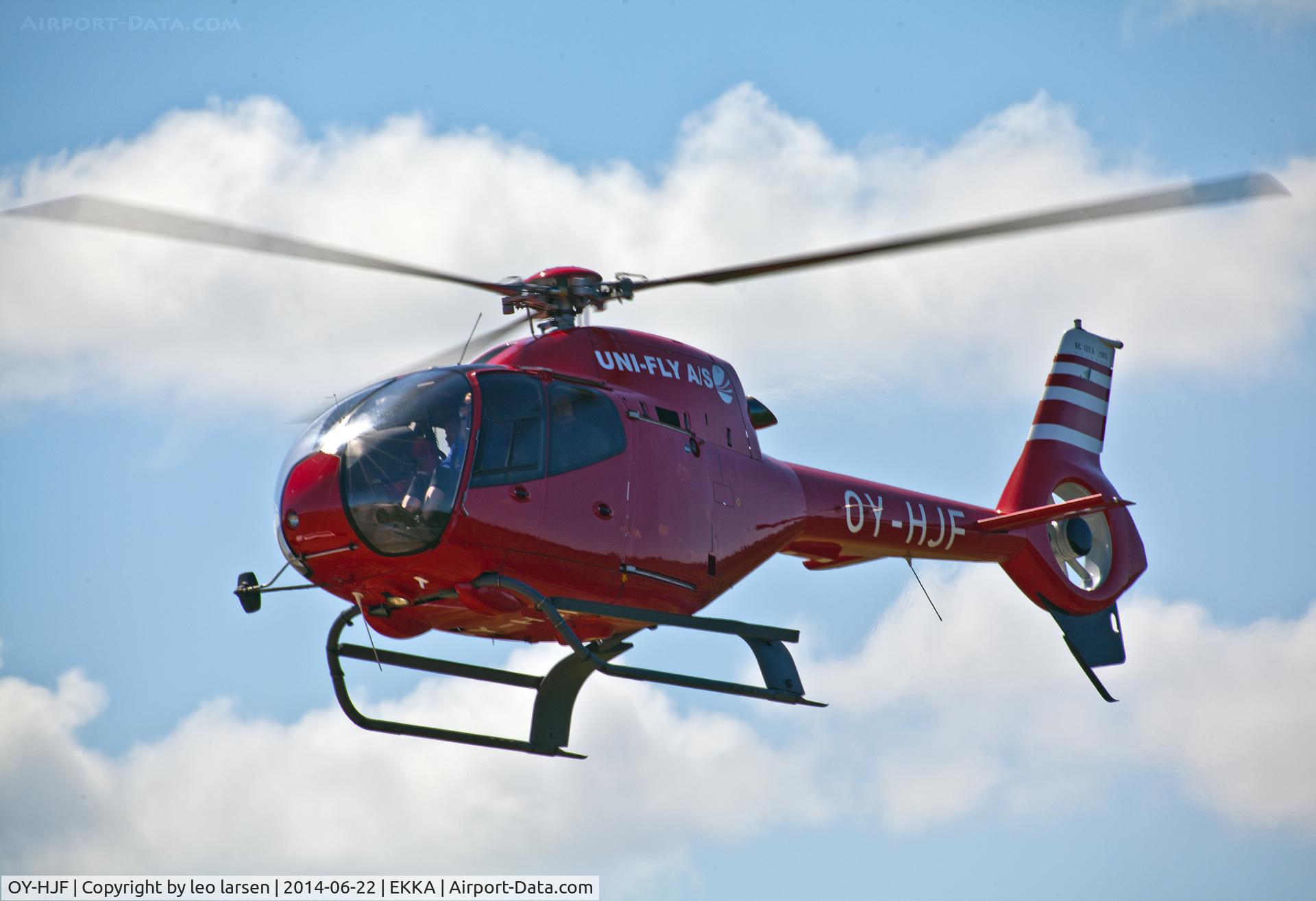 OY-HJF, 2007 Eurocopter EC-120B Colibri C/N 1503, Karup Air Base 22.6.14