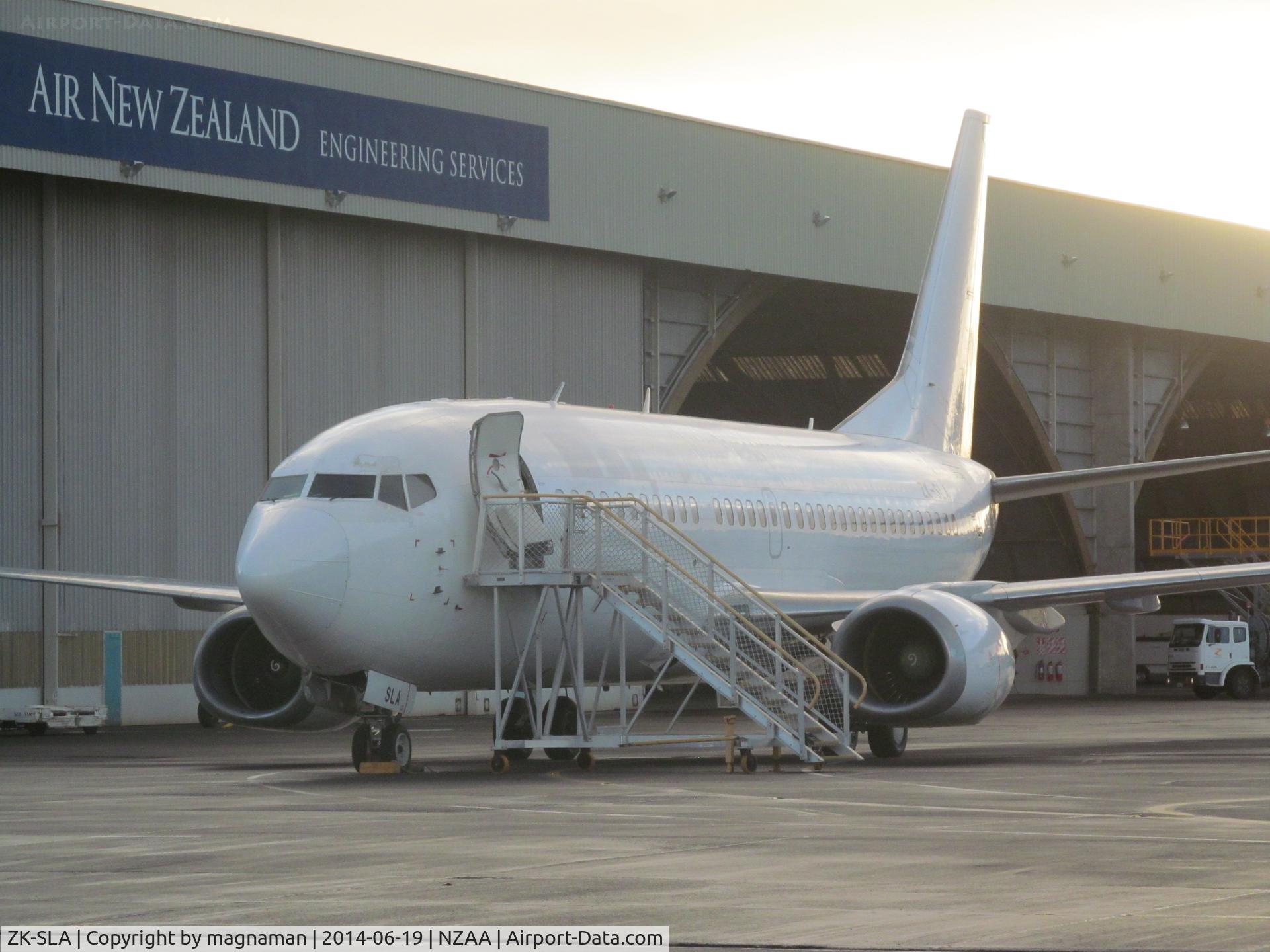 ZK-SLA, 1986 Boeing 737-377 C/N 23653, Normally in a hangar for work - nice to see outside.
